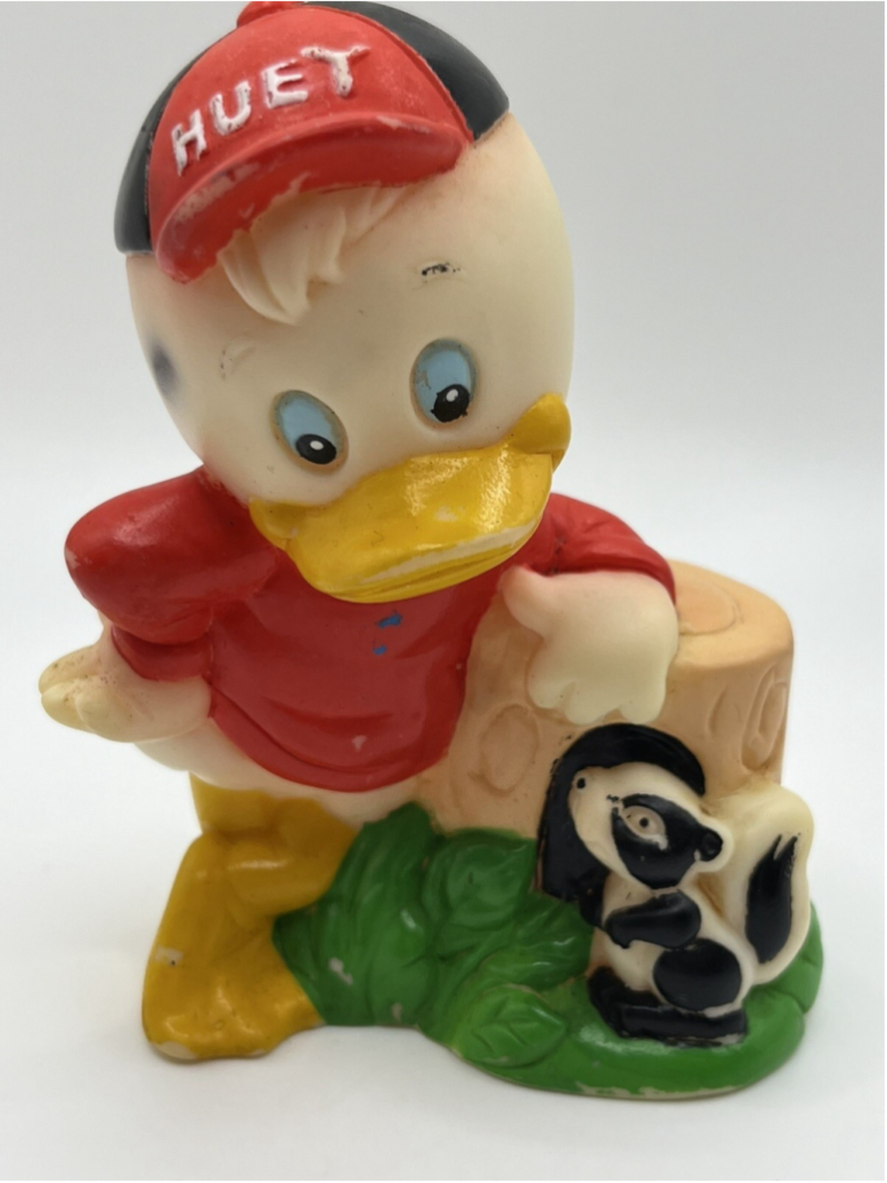 Huey Duck Walt Disney Co Shelcore baby toy squeaker vinyl vintage Collectible